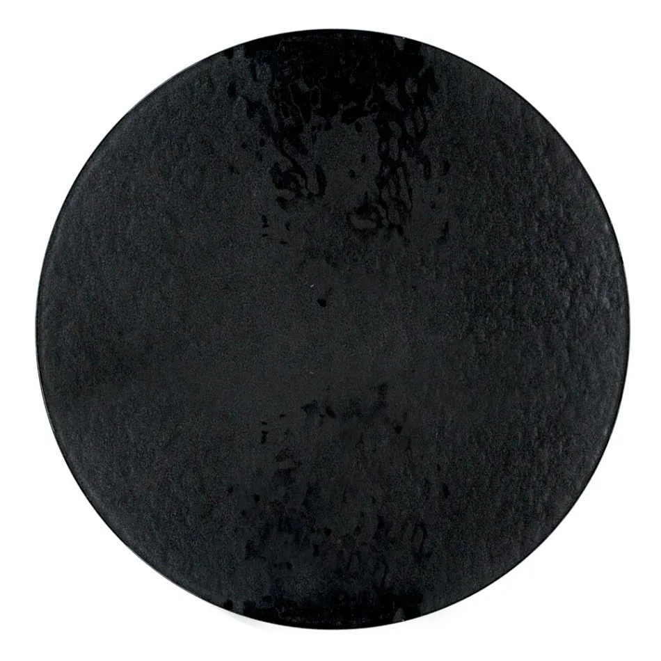 Szklany stolik kawowy i okrągła podstawa Made in Italy - Tullia Viadurini