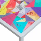 Nowoczesne metalowe kawy pokój dzienny 50x50cm Nina, wykonane we Włoszech Viadurini