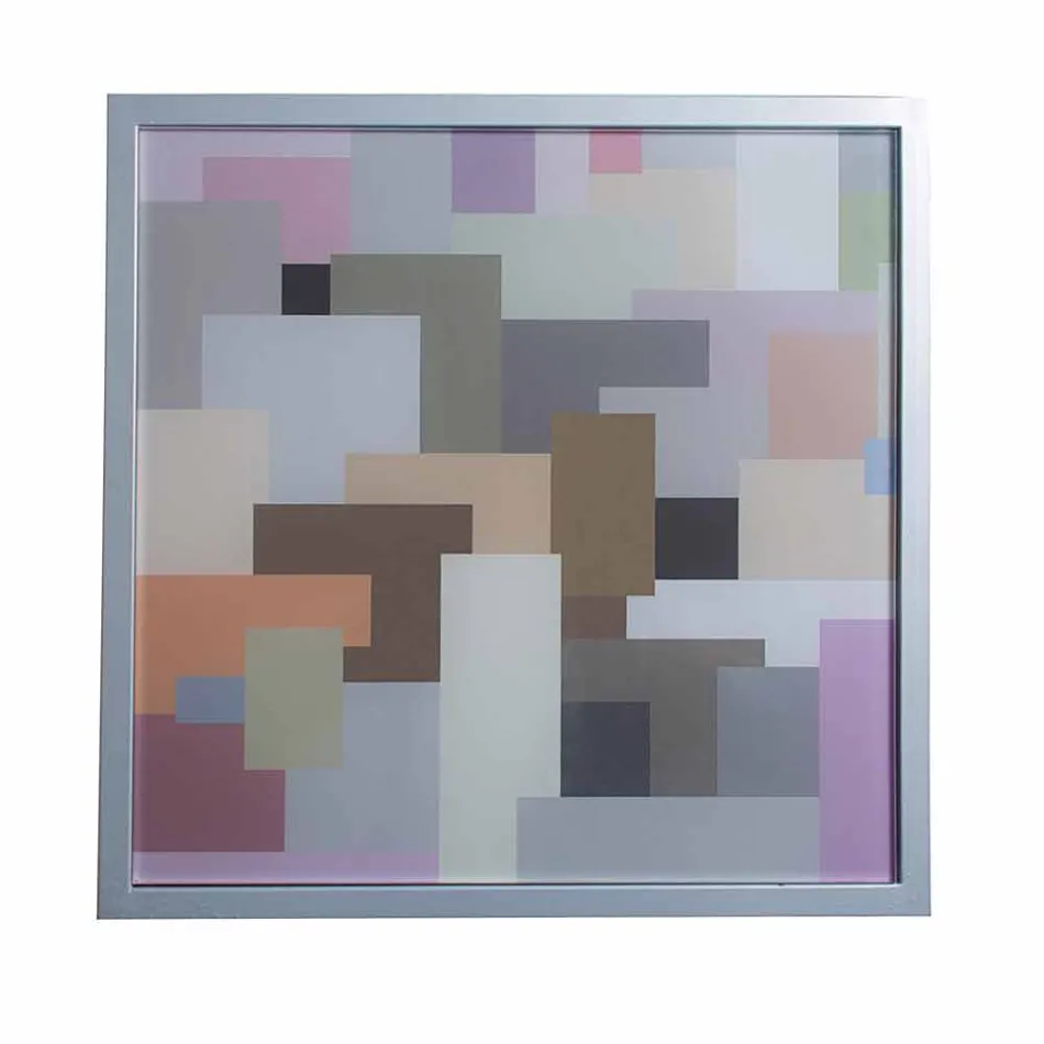 Nowoczesne metalowe kawy pokój dzienny 50x50cm Nina, wykonane we Włoszech Viadurini