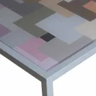 Nowoczesne metalowe kawy pokój dzienny 50x50cm Nina, wykonane we Włoszech Viadurini