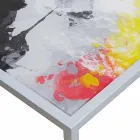 Nowoczesne metalowe kawy pokój dzienny 50x50cm Nina, wykonane we Włoszech Viadurini