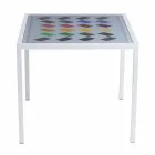 Nowoczesne metalowe kawy pokój dzienny 50x50cm Nina, wykonane we Włoszech Viadurini