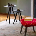 Nowoczesny stolik kawowy z okrągłym blatem z gresu Made in Italy - Stuttgart Viadurini