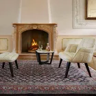 Nowoczesny stolik kawowy z gresu i drewna bukowego Made in Italy - Titanic Viadurini