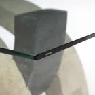 Nowoczesny stolik kawowy z kamienia i szkła - Austin Viadurini