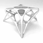 Nowoczesne kawy szkła salon i Adamantx® Lunar Tabela nr 2 Viadurini