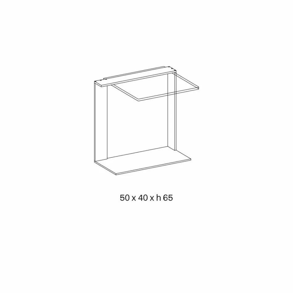 Nowoczesny stolik kawowy z metalowym i wędzonym lub przezroczystym szkłem Made in Italy - Teilor Viadurini