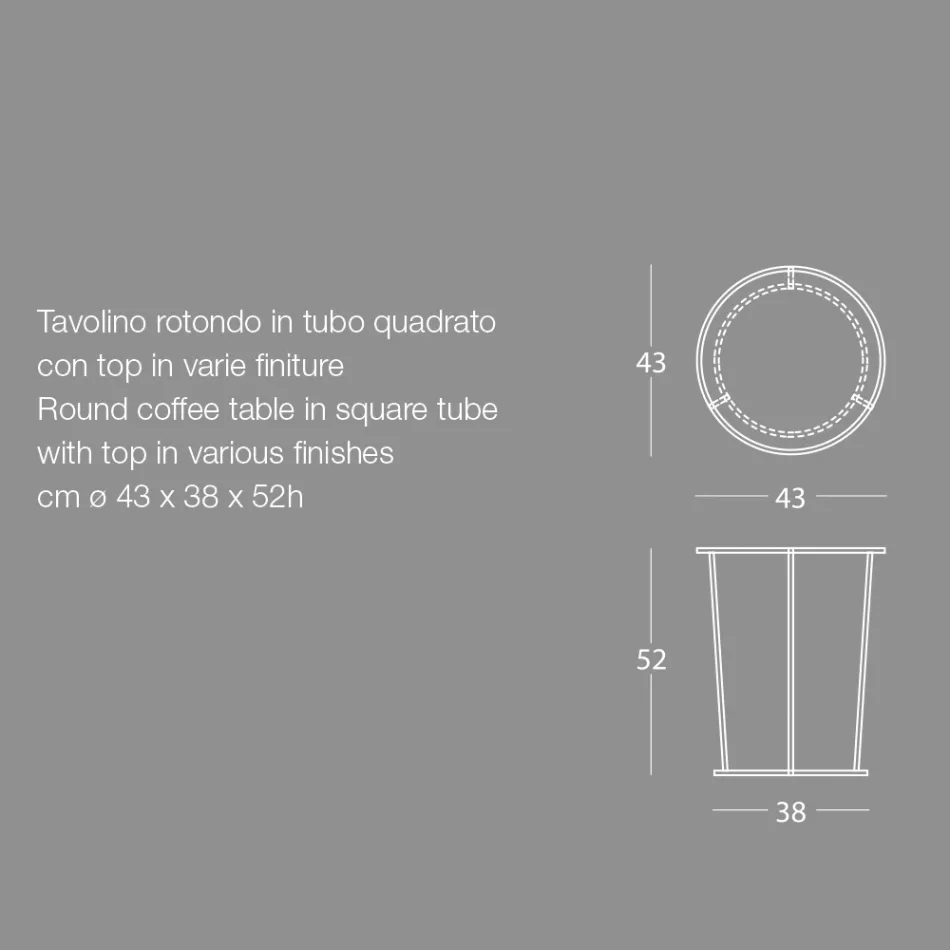 Nowoczesny okrągły stolik kawowy z wysokiej jakości metalu i marmuru - Raphael Viadurini