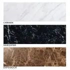 Nowoczesny okrągły stolik kawowy z wysokiej jakości metalu i marmuru - Raphael Viadurini