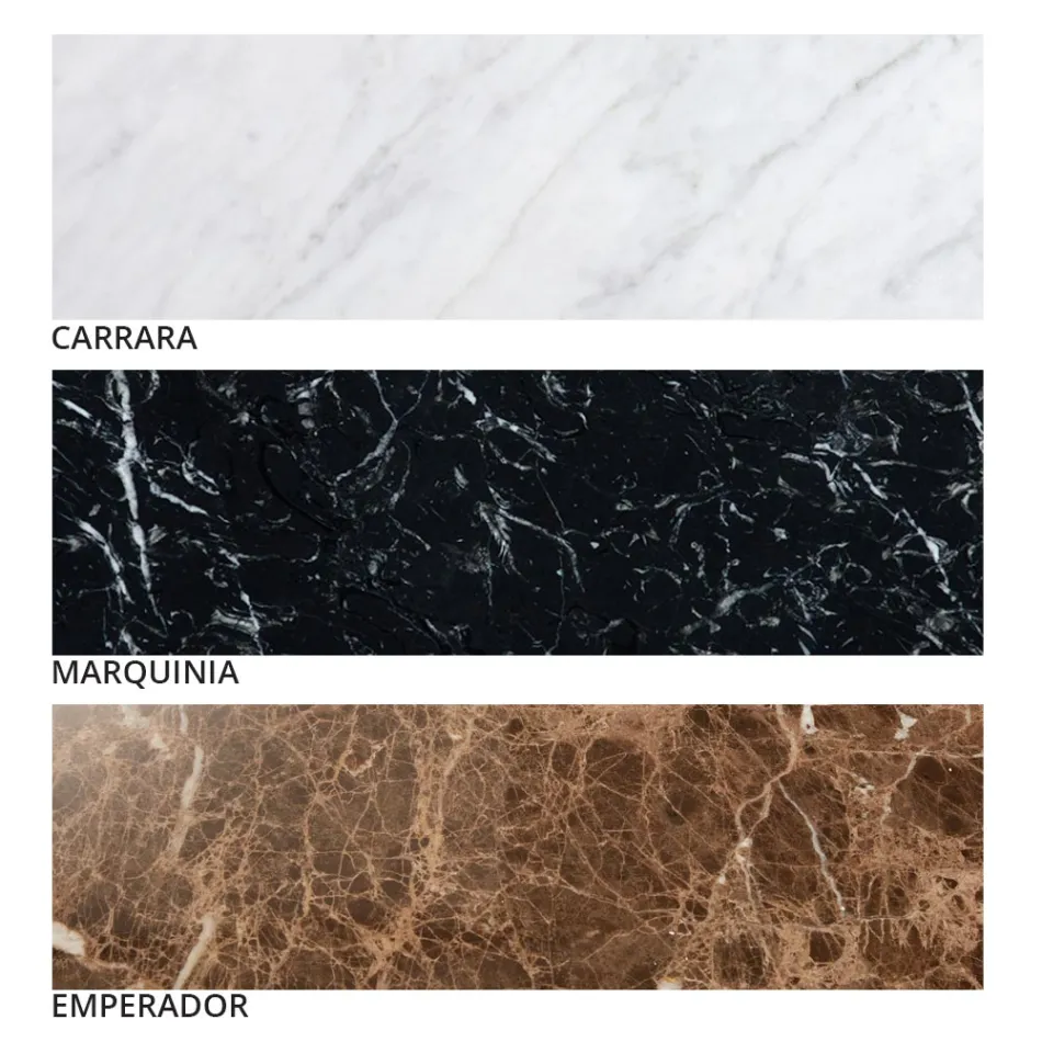 Nowoczesny okrągły stolik kawowy z wysokiej jakości metalu i marmuru - Raphael Viadurini