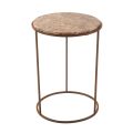 Nowoczesny okrągły stolik kawowy z metalu i wysokiej jakości marmuru - Raphael