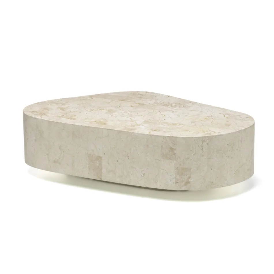 Nowoczesny stolik kawowy w kształcie skamieniałego kamienia - Bowie Viadurini