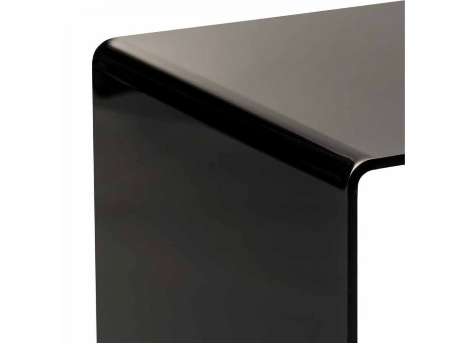 Terry Mały nowoczesny czarny stolik kawowy 40x40cm, wyprodukowany we Włoszech Viadurini