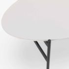 Owalny stół do salonu z ceramicznym blatem - Donatella Viadurini