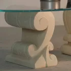 stolik Oval żywym kamieniem i kryształ Arachne-S Viadurini