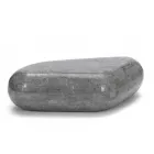 Owalny stolik kawowy z nowoczesnego kamienia kopalnego - Avenue Viadurini