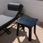 Stolik kawowy na zewnątrz z naturalnego lub czarnego drewna, 2 rozmiary - Suzana Viadurini