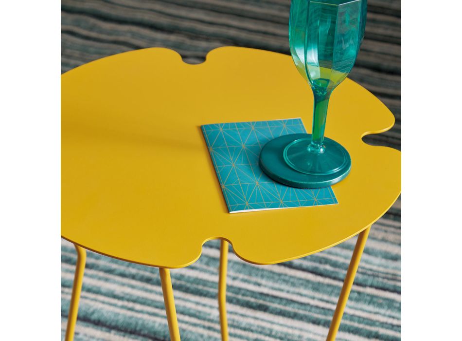 Nowoczesny stolik kawowy w kolorze metalowym zewnętrznym - Kathrin Viadurini