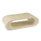 Stolik kawowy / szafka pod telewizor z białego kamienia kopalnego agatu - Davis Viadurini