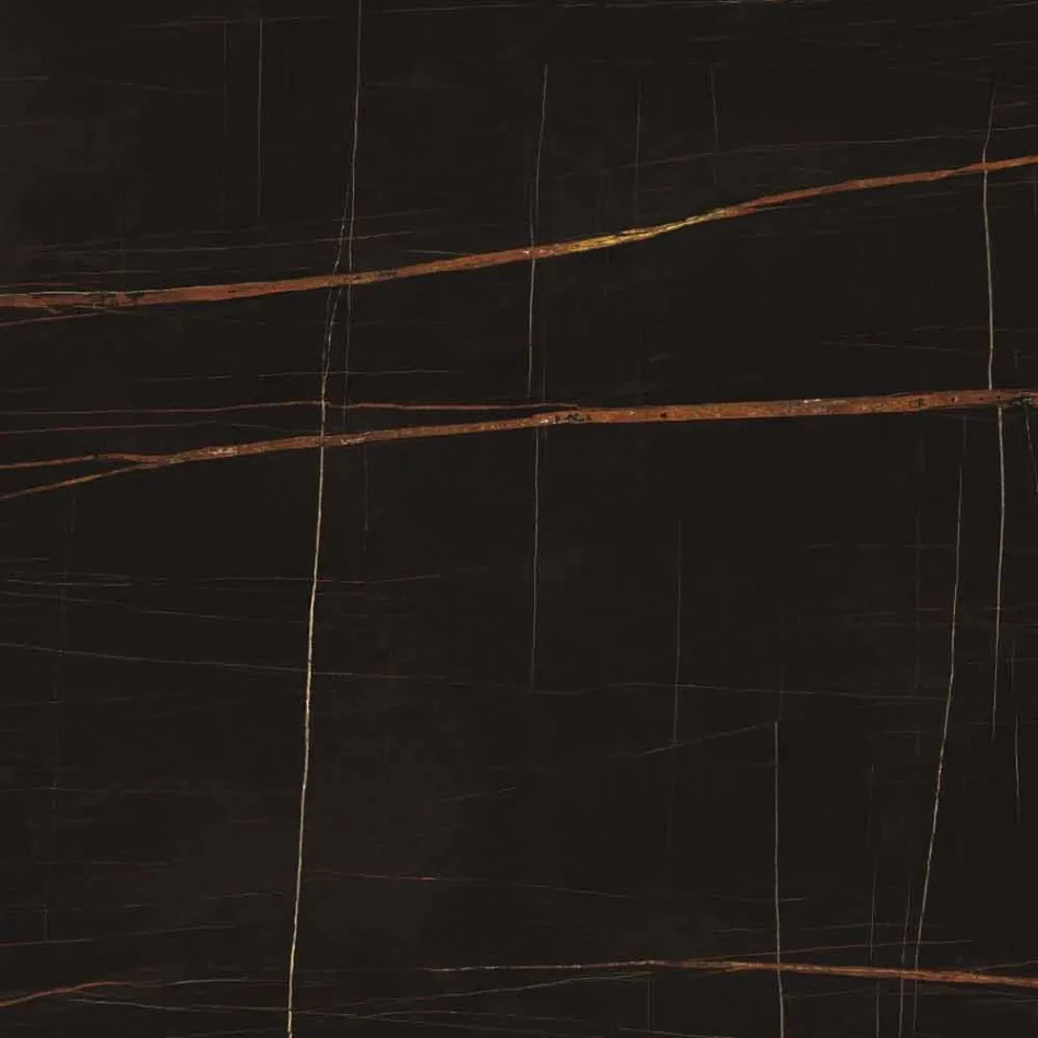 Kwadratowy stolik kawowy z gresu z metalową podstawą Made in Italy - Albert Viadurini