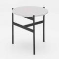 Okrągły stolik ceramiczno-metalowy o nowoczesnym designie - Gaduci