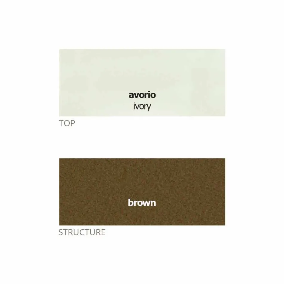 Okrągły stolik kawowy z kryształowym blatem Made in Italy - Indio Viadurini