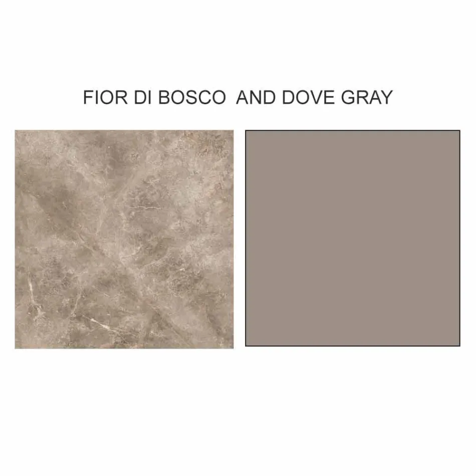 Okrągły stolik kawowy z kamionki i jesionu Made in Italy - Bering Viadurini