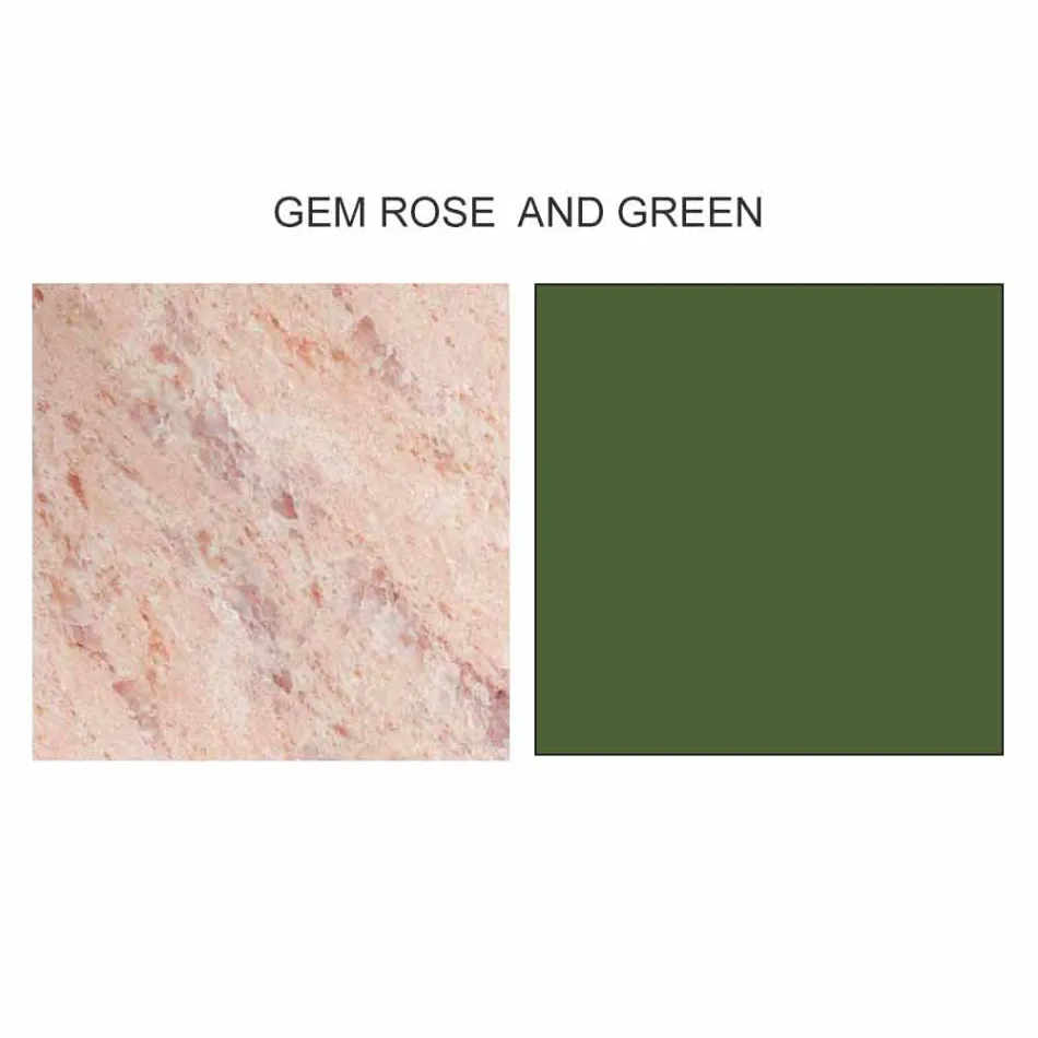 Okrągły stolik kawowy z kamionki i jesionu Made in Italy - Bering Viadurini