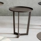 Luksusowy okrągły stolik kawowy z malowanego metalu Made in Italy - Mina Viadurini
