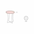 Luksusowy okrągły stolik kawowy z malowanego metalu Made in Italy - Mina Viadurini