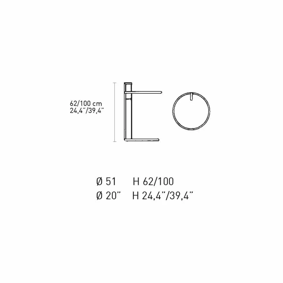 Okrągły stolik kawowy ze szkła hartowanego i stali Made in Italy - Lennon Viadurini