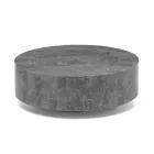 Nowoczesny okrągły stolik kawowy z kamienia kopalnego - Vermont Viadurini