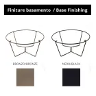 Okrągły stolik kawowy wykonany z kamionki i stali Made in Italy - Paini Viadurini