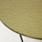 Okrągły stolik kawowy ze szkła i stali Made in Italy - Paini Viadurini