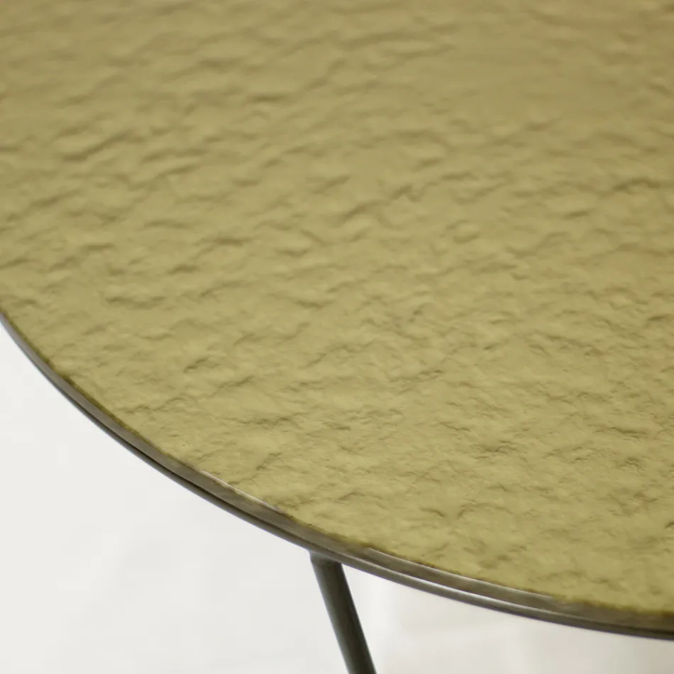 Okrągły stolik kawowy ze szkła i stali Made in Italy - Paini Viadurini