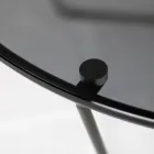 Okrągły stolik kawowy wykonany ze szkła i stali Made in Italy - Paini Viadurini