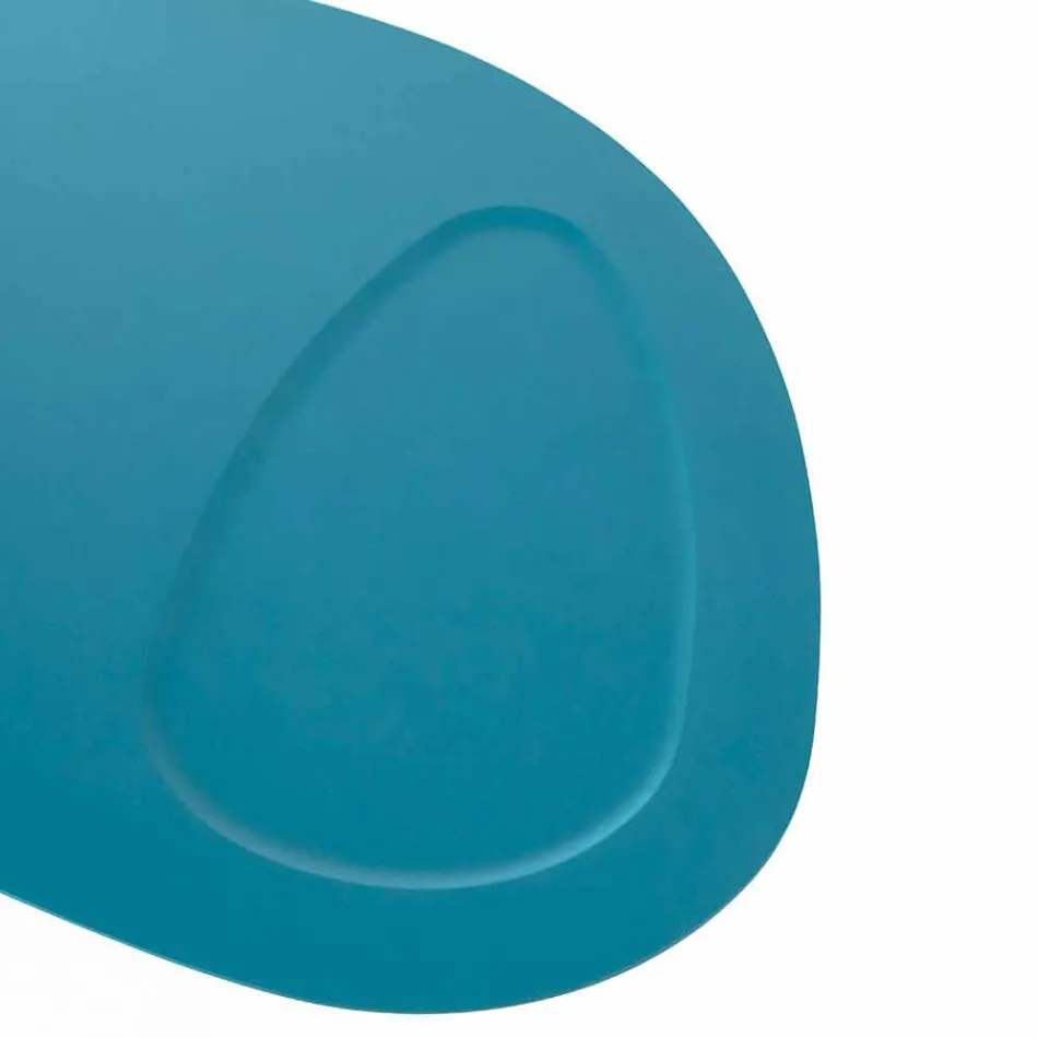 Stół do salonu w nowoczesnym kształcie z MDF i chromowanego metalu - Pimpa Viadurini