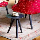 Okrągły stolik kawowy z czarnego szarego lakierowanego drewna Made in Italy - Stuttgart Viadurini