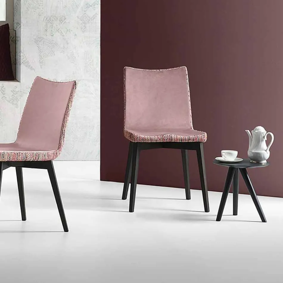 Okrągły stolik kawowy z czarnego szarego lakierowanego drewna Made in Italy - Stuttgart Viadurini