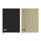 Stół transformatorowy z drewna i stali Made in Italy - Demetro Viadurini