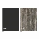 Rozkładany stolik kawowy z drewna i stali Made in Italy - Demetro Viadurini