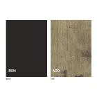 Stół transformatorowy z drewna i stali Made in Italy - Demetro Viadurini