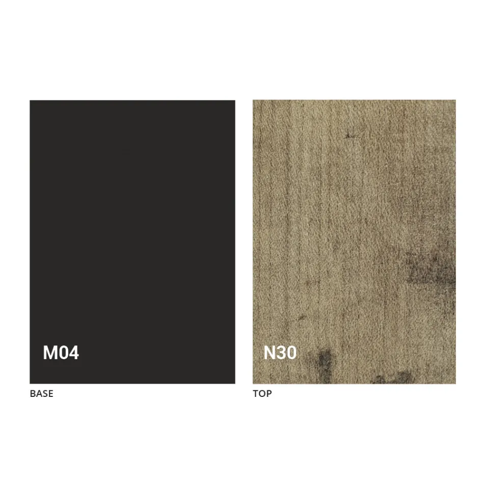 Stół transformatorowy z drewna i stali Made in Italy - Demetro Viadurini