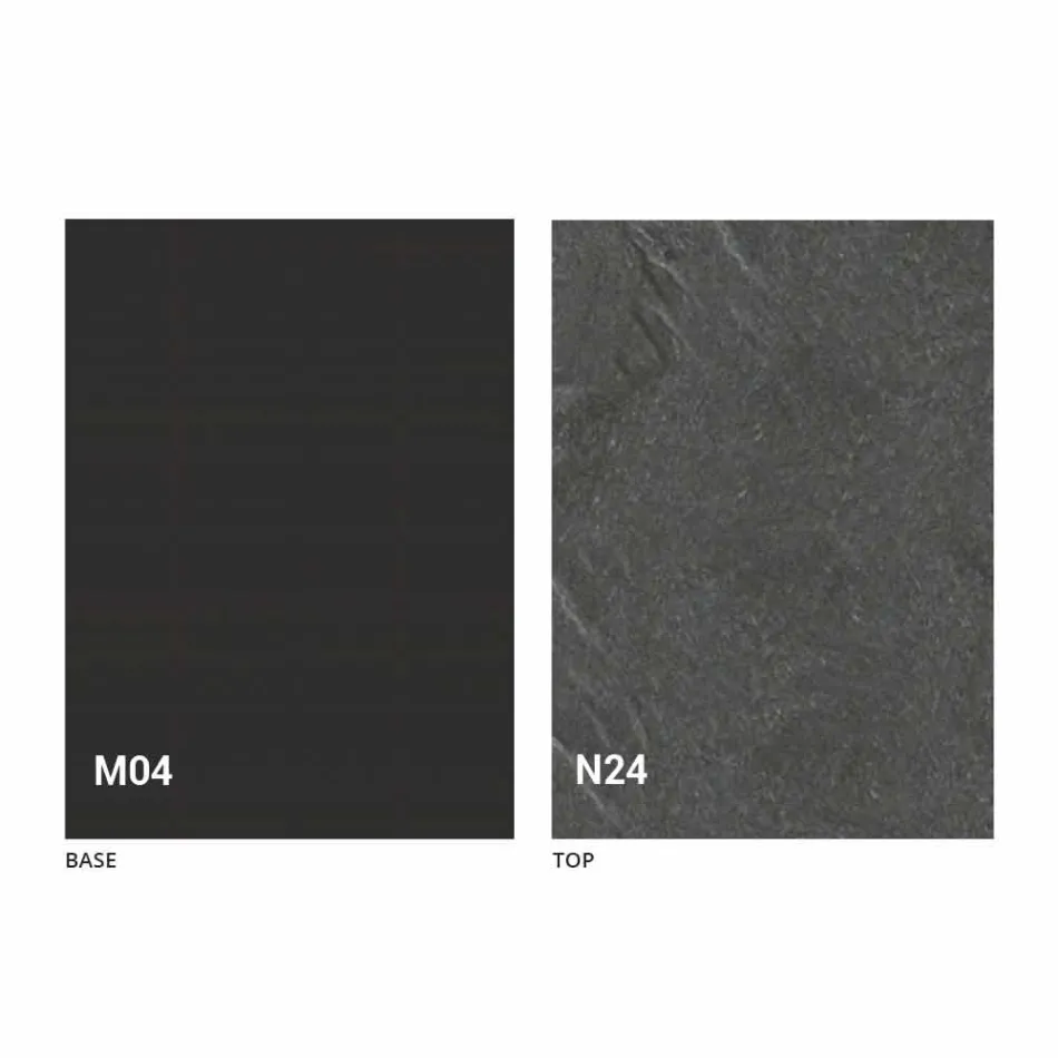 Rozkładany stolik kawowy z drewna i stali Made in Italy - Demetro Viadurini