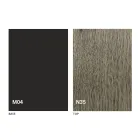 Stół transformatorowy z drewna i stali Made in Italy - Demetro Viadurini