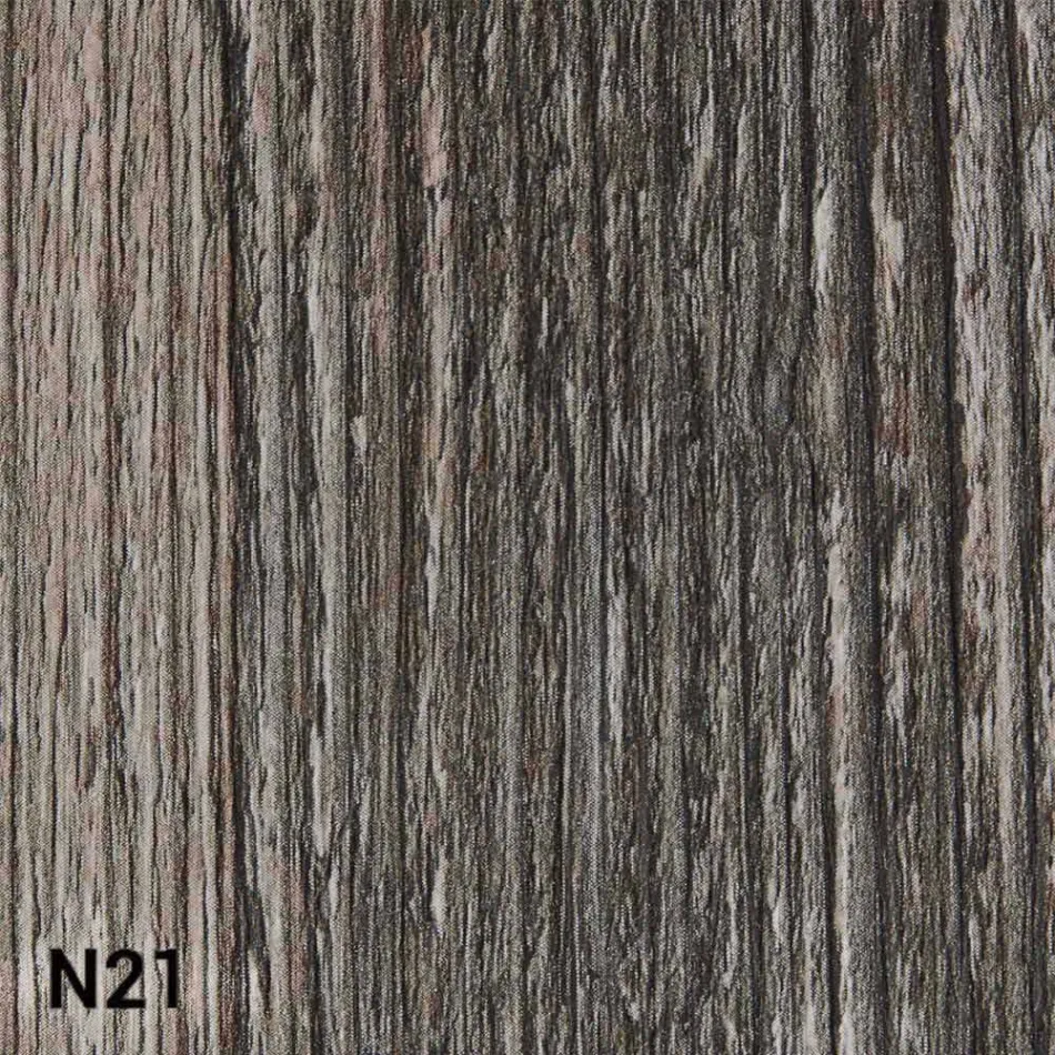 Rozkładany stolik kawowy z drewna i metalu Made in Italy - Patroclus Viadurini