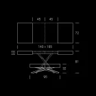 Przekształcalny stolik kawowy z drewna i metalu, wyprodukowany we Włoszech - Sanrocco Viadurini