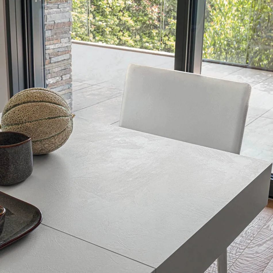 Przekształcalny stolik kawowy z drewna i metalu, wyprodukowany we Włoszech - Sanrocco Viadurini