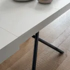 Przekształcalny stolik kawowy z drewna i metalu, wyprodukowany we Włoszech - Sanrocco Viadurini