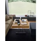 Rozkładany stolik kawowy z litego drewna Made in Italy - Trabucco Viadurini